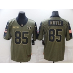 Men's San Francisco 49ers #85 George Kittle Nike Olive 2021 Salute To Service Limited Player Jersey