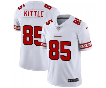 Men's San Francisco 49ers #85 George Kittle Nike White Team Logo Vapor Limited NFL Jersey