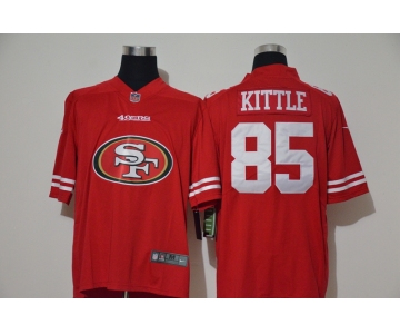 Men's San Francisco 49ers #85 George Kittle Red 2020 Big Logo Vapor Untouchable Stitched NFL Nike Fashion Limited Jersey