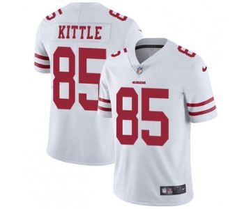 Nike 49ers #85 George Kittle White Men's Stitched NFL Vapor Untouchable Limited Jersey