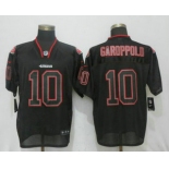 Men's San Francisco 49ers #10 Jimmy Garoppolo Lights Out Black Stitched NFL Nike Elite Jersey