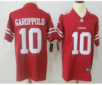 Men's San Francisco 49ers #10 Jimmy Garoppolo Red 2017 Vapor Untouchable Stitched NFL Nike Limited Jersey