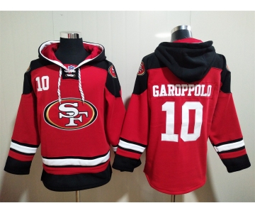 Men's San Francisco 49ers #10 Jimmy Garoppolo Red Team Color New NFL Hoodie