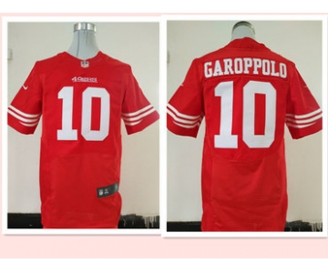 Men's San Francisco 49ers #10 Jimmy Garoppolo Scarlet Red Team Color Stitched NFL Nike Elite Jersey
