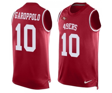 Nike 49ers #10 Jimmy Garoppolo Red Team Color Men's Stitched NFL Limited Tank Top Jersey