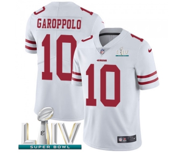 Nike 49ers #10 Jimmy Garoppolo White Super Bowl LIV 2020 Youth Stitched NFL Vapor Untouchable Limited Jersey