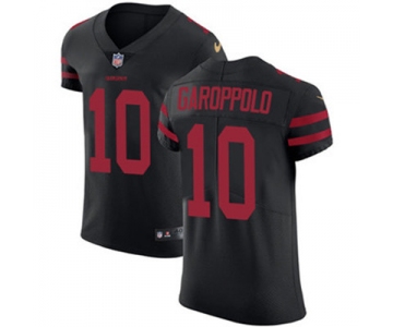 Nike San Francisco 49ers #10 Jimmy Garoppolo Black Alternate Men's Stitched NFL Vapor Untouchable Elite Jersey