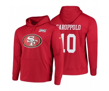 San Francisco 49ers #10 Jimmy Garoppolo Nike NFL 100 Primary Logo Circuit Name & Number Pullover Hoodie Scarlet