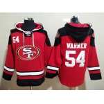 Men's San Francisco 49ers #54 Fred Warner Red Team Color New NFL Hoodie