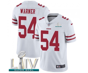 Nike 49ers #54 Fred Warner White Super Bowl LIV 2020 Youth Stitched NFL Vapor Untouchable Limited Jersey