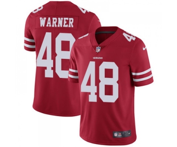 Nike San Francisco 49ers #48 Fred Warner Red Team Color Men's Stitched NFL Vapor Untouchable Limited Jersey