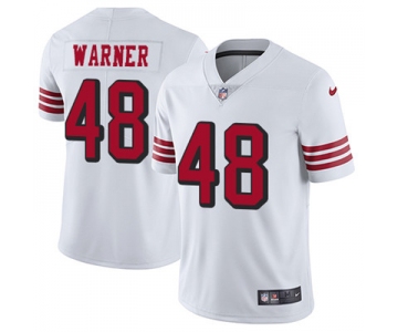 Nike San Francisco 49ers #48 Fred Warner White Rush Men's Stitched NFL Vapor Untouchable Limited Jersey