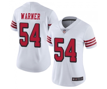 Women's San Francisco 49ers #54 Fred Warner Limited White Rush Vapor Untouchable Football Jersey