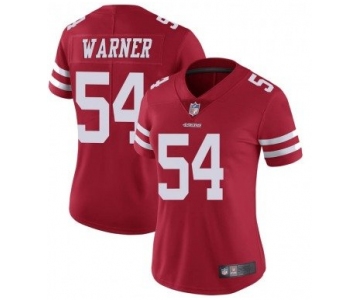 Women's San Francisco 49ers #54 Fred Warner Red Team Color Vapor Untouchable Limited Player Football Jersey