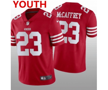 Youth San Francisco 49ers #23 Christian McCaffrey Red 2022 Vapor Untouchable Stitched Jersey
