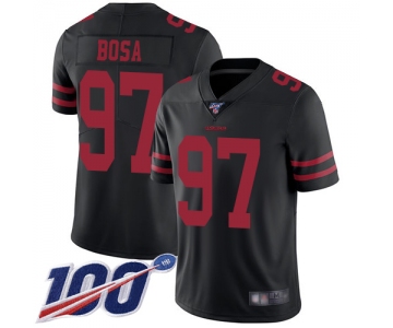 49ers #97 Nick Bosa Black Alternate Men's Stitched Football 100th Season Vapor Limited Jersey