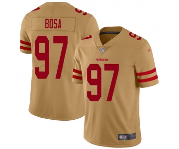49ers #97 Nick Bosa Gold Men's Stitched Football Limited Inverted Legend Jersey