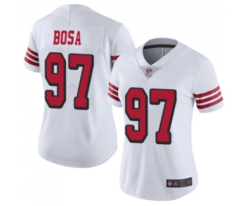49ers #97 Nick Bosa White Rush Women's Stitched Football Vapor Untouchable Limited Jersey
