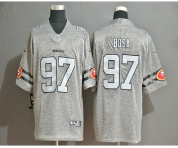 Men's San Francisco 49ers #97 Nick Bosa 2019 Gray Gridiron Vapor Untouchable Stitched NFL Nike Limited Jersey