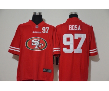 Men's San Francisco 49ers #97 Nick Bosa Red 2020 Big Logo Number Vapor Untouchable Stitched NFL Nike Fashion Limited Jersey