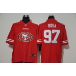 Men's San Francisco 49ers #97 Nick Bosa Red 2020 Big Logo Vapor Untouchable Stitched NFL Nike Fashion Limited Jersey
