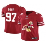 Men's San Francisco 49ers #97 Nick Bosa Red Player Portrait Edition 2020 Vapor Untouchable Stitched NFL Nike Limited Jersey
