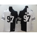Men's San Francisco 49ers #97 Nick Bosa White Black Peaceful Coexisting 2020 Vapor Untouchable Stitched NFL Nike Limited Jersey