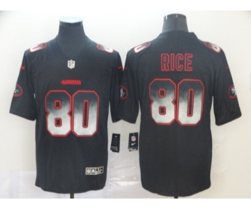 Nike 49ers 80 Jerry Rice Black Arch Smoke Vapor Untouchable Limited Jersey