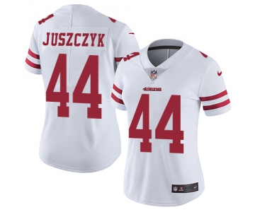 Women's Nike San Francisco 49ers #44 Kyle Juszczyk White Stitched NFL Vapor Untouchable Limited Jersey