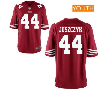 Youth San Francisco 49ers #44 Kyle Juszczyk Scarlet Red Team Color Stitched NFL Nike Game Jersey