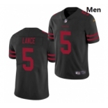 Men San Francisco 49ers #5 Trey Lance Jersey Black 2021 Limited Football