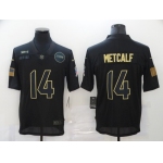 Men's Seattle Seahawks #14 D.K. Metcalf Black 2020 Salute To Service Stitched NFL Nike Limited Jersey