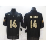 Men's Seattle Seahawks #14 D.K. Metcalf Black Camo 2020 Salute To Service Stitched NFL Nike Limited Jersey