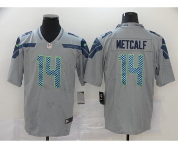 Men's Seattle Seahawks #14 D.K. Metcalf Grey 2017 Vapor Untouchable Stitched NFL Nike Limited Jersey