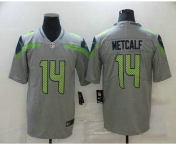 Men's Seattle Seahawks #14 D.K. Metcalf Grey 2019 Inverted Legend Stitched NFL Nike Limited Jersey