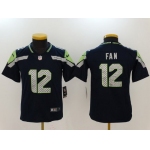 Youth Seattle Seahawks #12 12th Fan Navy Blue 2017 Vapor Untouchable Stitched NFL Nike Limited Jersey