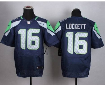 Men's Seattle Seahawks #16 Tyler Lockett Nike Navy Blue Elite Jersey