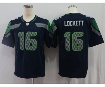 Nike Seahawks 16 Tyler Lockett Navy Vapor Untouchable Limited Jersey