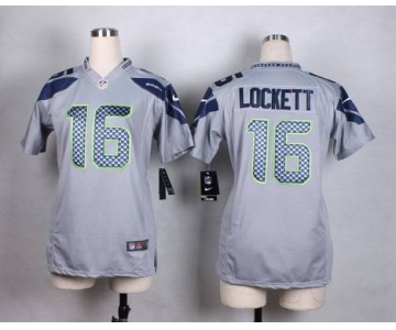 Women's Seattle Seahawks #16 Tyler Lockett Nike Gray Game Jersey