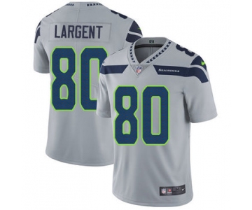 Nike Seattle Seahawks #80 Steve Largent Grey Alternate Men's Stitched NFL Vapor Untouchable Limited Jersey