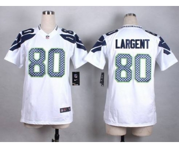 Women's Seattle Seahawks #80 Steve Largent Nike White Game Jersey