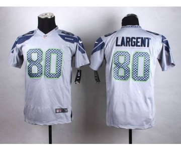 Youth Seattle Seahawks #80 Steve Largent Nike Gray Game Jersey