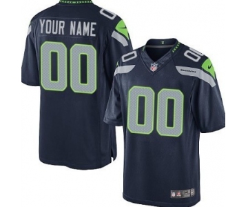 Kids' Nike Seattle Seahawks Customized Blue Limited Jersey