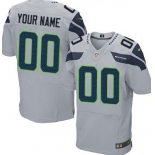 Men's Nike Seattle Seahawks Customized Gray Elite Jersey