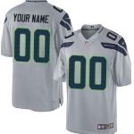 Men's Nike Seattle Seahawks Customized Gray Limited Jersey