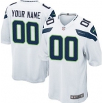 Men's Nike Seattle Seahawks Customized White Game Jersey
