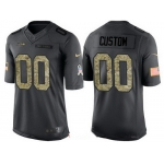 Men's Seattle Seahawks Custom Anthracite Camo 2016 Salute To Service Veterans Day NFL Nike Limited Jersey