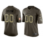 Men's Seattle Seahawks Custom Olive Camo Salute To Service Veterans Day NFL Nike Limited Jersey