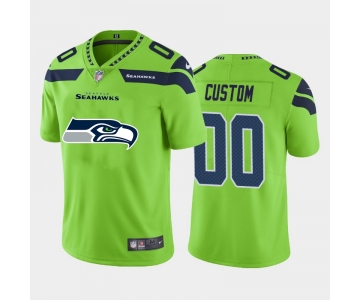 Nike Seattle Seahawks Customized Green Team Big Logo Vapor Untouchable Limited Jersey
