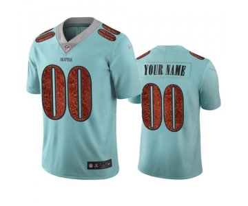 Seattle Seahawks Custom Light Blue Vapor Limited City Edition NFL Jersey